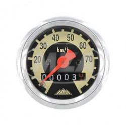  Tachometer - ø 48 mm - Zifferblatt schwarz/ hellelfenbein - KR51, SR4-2, SR4-3, SR4-4 (70 km/h Ausführung)