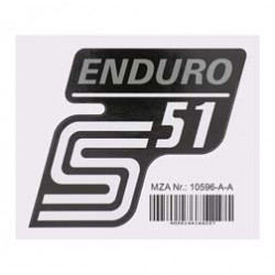 Klebefolie Seitendeckel -Enduro- silber, S51