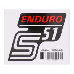 Klebefolie Seitendeckel -Enduro- rot, S51