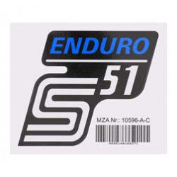 Klebefolie Seitendeckel -Enduro- blau, S51