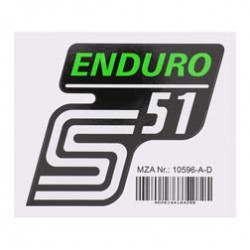  Klebefolie Seitendeckel -Enduro- grün, S51