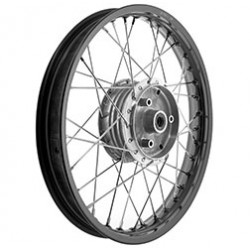 Speichenrad 1,5x16 Zoll Alufelge schwarz eloxiert und poliert + Edelstahlspeichen Speichenrad 1,5x16 Zoll Alufelge schwarz eloxiert und poliert + Edelstahlspeichen
