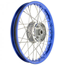 Speichenrad 1,5x16 Zoll Alufelge blau eloxiert und poliert + Edelstahlspeichen Speichenrad 1,5x16 Zoll Alufelge blau eloxiert und poliert + Edelstahlspeichen