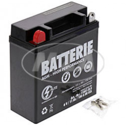 AGM-Batterie - 6V 11,0 Ah, 6N11A-BS - ersetzt 6N11A-1B