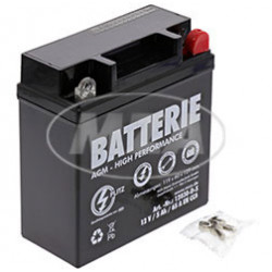 AGM-Batterie - 12V 5,0 Ah, YB5L-BS - ersetzt 12N5-3B