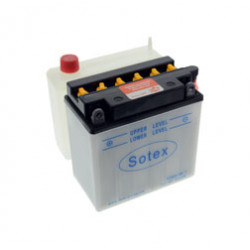 SOTEX-Batterie - 12N9-4B-1 - 12V 9,0 Ah - inkl. Batteriesäure - passend f. MZ ETZ