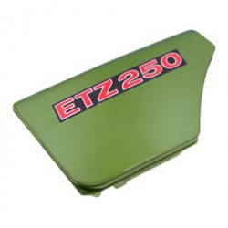 Gehäuse f. Ansauggeräuschdämpfer, grün (NVA) lackiert - ETZ 250