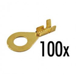SET- 100 Stück Ringkabelschuhe - Ringform ø 6 mm - für Kabel  0,75-1,5 mm²