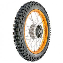 CROSS-Komplettrad 1,5x16 Zoll - Goldene Alufelge m. Chromspeichen + Crossreifen MFC 9 montiert CROSS-Komplettrad 1,5x16 Zoll - Goldene Alufelge m. Chromspeichen + Crossreifen MFC 9 montiert