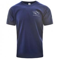 T-Shirt, Farbe: Marineblau, Größe XXL - mit Reflexdruck Silber