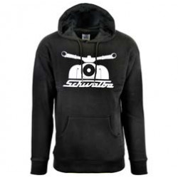 Hoodie mit Känguru-Taschen, schwarz, Größe: XL - Motiv: Schwalbe seit 1964