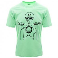 T-Shirt, Farbe: NeonMint, Größe: L - Motiv: Schwalbe Kumpel - 100% Baumwolle