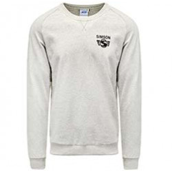 Herren-Sweatshirt, grau meliert, Größe: L - Motiv: SIMSON - 100% Baumwolle