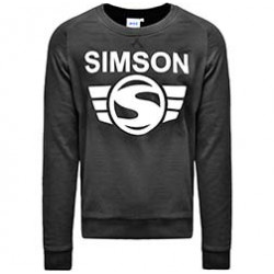  Herren Sweat Shirt, schwarz, Größe: M - Motiv: SIMSON - 100% Baumwolle