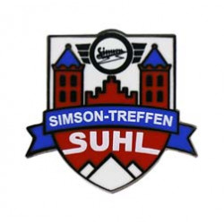  PIN "Simson-Treffen Suhl" - Wappen, 4-farbig, Hartemaille