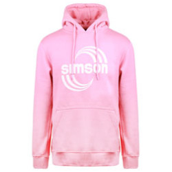 Hoodie mit Känguru-Taschen, Farbe: rosa, Größe: L - Motiv: SIMSON Cross