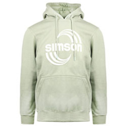  Hoodie mit Känguru-Taschen, Farbe: salbei, Größe: L - Motiv: SIMSON Cross