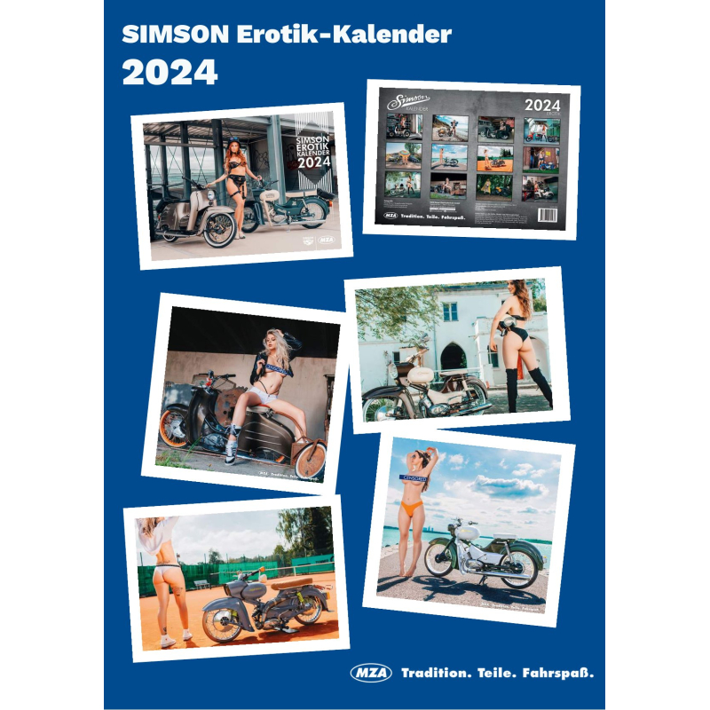 SIMSON Erotik-Kalender 2024 - Starke Mopeds und heiße Kurven