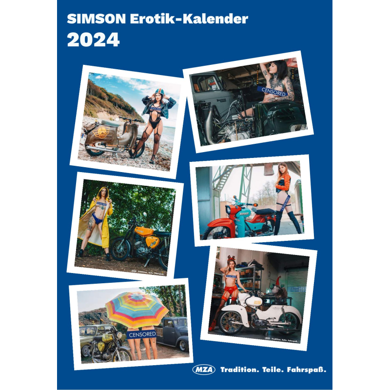 SIMSON Erotik-Kalender 2024 - Starke Mopeds und heiße Kurven