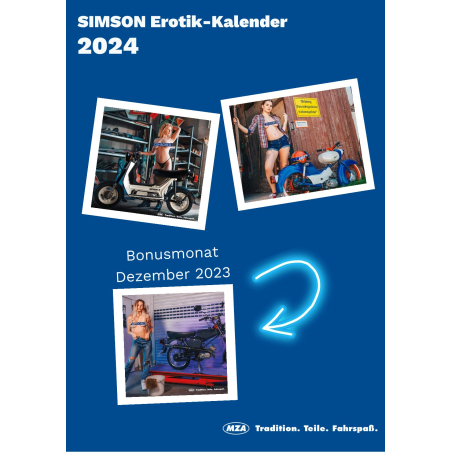 SIMSON Erotik-Kalender 2024 - Starke Mopeds und heiße Kurven