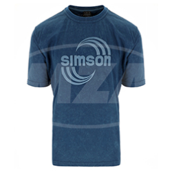 T-Shirt Acid-Washed, Farbe: petrol, Größe: L - Motiv: SIMSON Cross