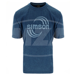 T-Shirt Acid-Washed, Farbe: petrol, Größe: S - Motiv: SIMSON Cross