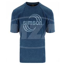 T-Shirt Acid-Washed, Farbe: petrol, Größe: XL - Motiv: SIMSON Cross