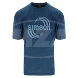 T-Shirt Acid-Washed, Farbe: petrol, Größe: XXL - Motiv: SIMSON Cross