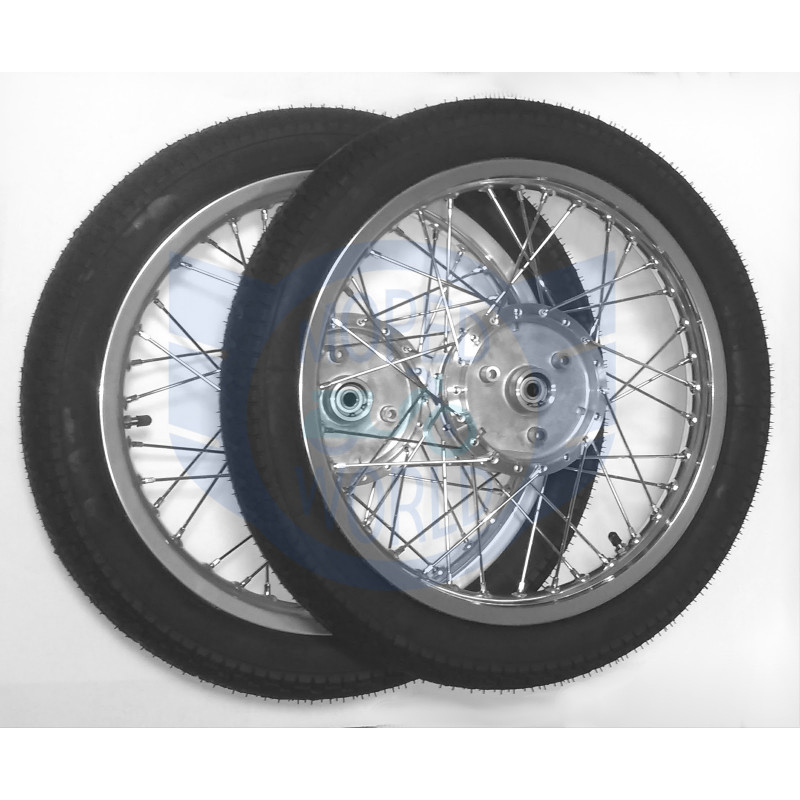 Edelstahlspeichen Reifen Vee Rubber 094 Komplettrad vorn 1,6x16/"  Alufelge